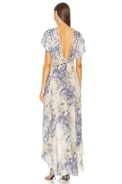 Mes Demoiselles Dinette Dress Blue 6 Mes Demoiselles Dinette Dress Blue -Fashion Clothing MESR WD103 V3