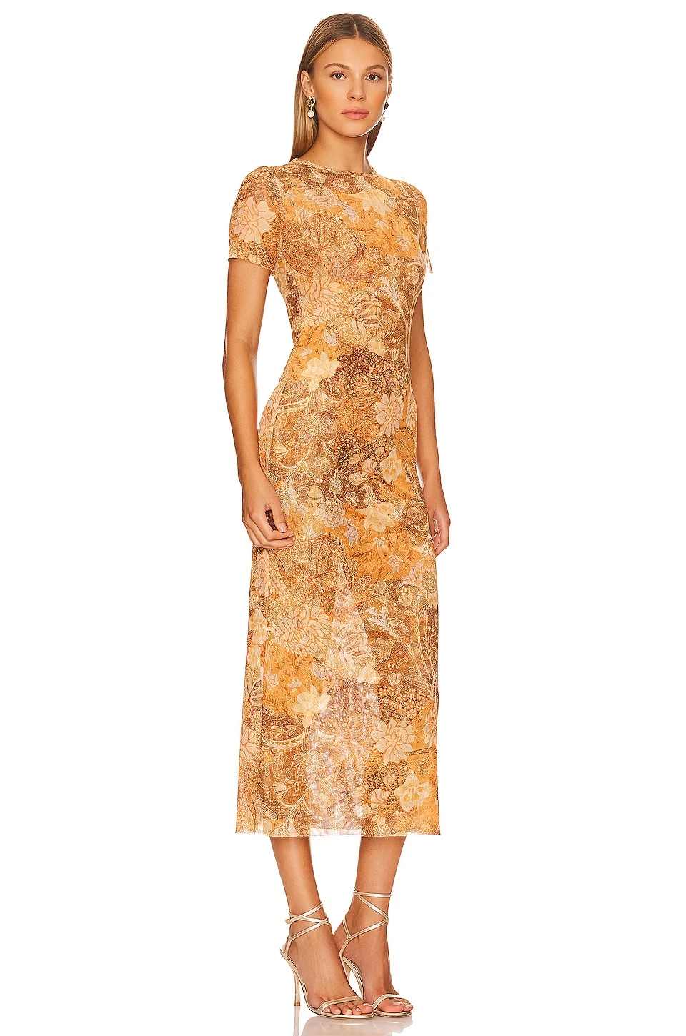 Vanessa Dress Golden Batic 2 Vanessa Dress Golden Batic - Image 2