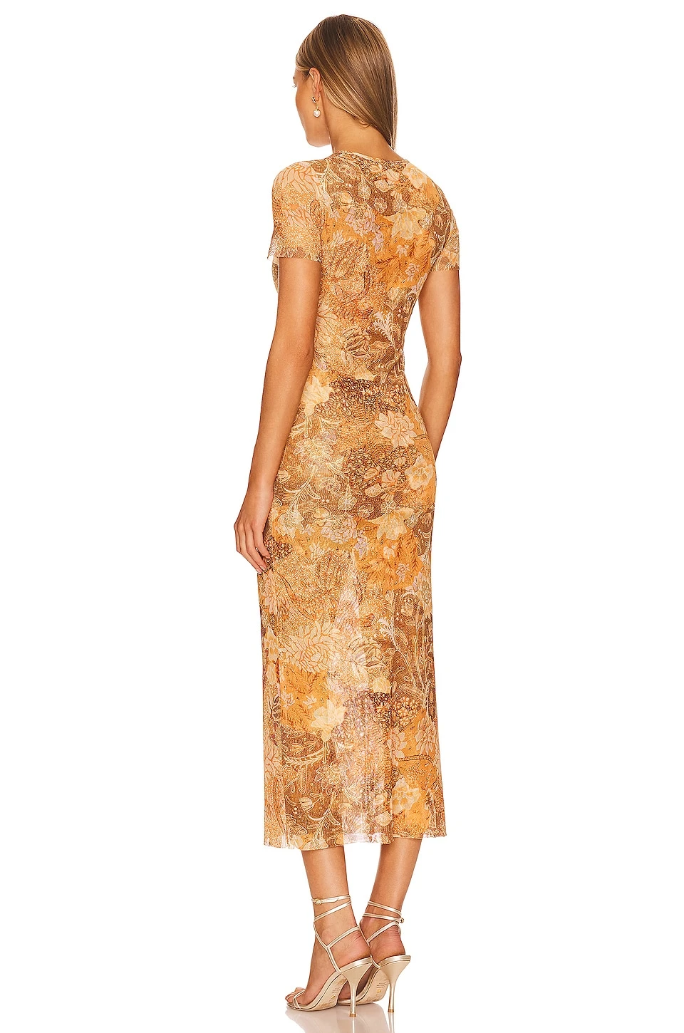 Vanessa Dress Golden Batic 3 Vanessa Dress Golden Batic - Image 3