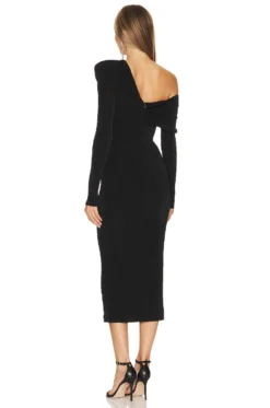 Anela Slinky Dress Black 7 Anela Slinky Dress Black -Fashion Clothing MISR WD251 V4