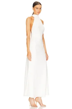 X REVOLVE Evianna Satin Gown Ivory -Fashion Clothing MISR WD254 V3