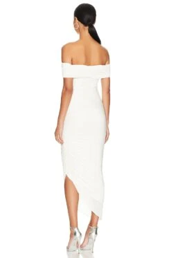 Keoni Slinky Midi Dress Ivory -Fashion Clothing MISR WD259 V3