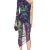 Ramona Mesh Midi Dress Water Colour Floral