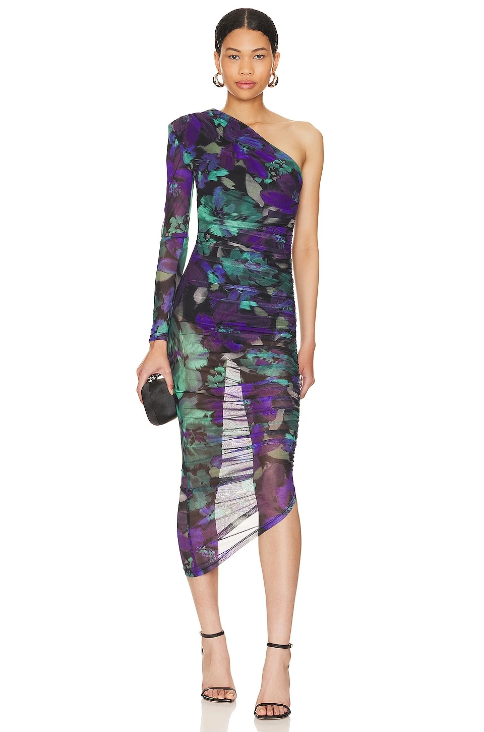 Ramona Mesh Midi Dress Water Colour Floral 1 Ramona Mesh Midi Dress Water Colour Floral