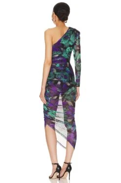 Ramona Mesh Midi Dress Water Colour Floral 5 Ramona Mesh Midi Dress Water Colour Floral -Fashion Clothing MISR WD283 V3