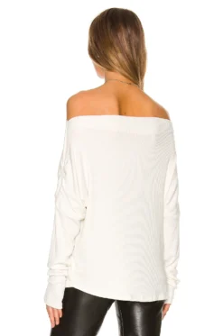 Santos Drop Shoulder Sweater Ivory -Fashion Clothing MLAU WK198 V3