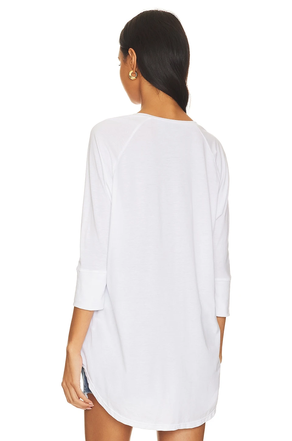 Clyde Raglan Sleeve Top White 3 Clyde Raglan Sleeve Top White - Image 3