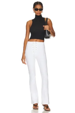 MOTHER The Lace Up High Waisted Weekend Skimp Totally Innocent -Fashion Clothing MOTH WJ1405 V4