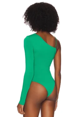 Tayce Asymmetric Bodysuit Green 10 Tayce Asymmetric Bodysuit Green -Fashion Clothing MOTO WS97 V5