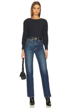 Loren Smocked Peasant Top Night Horizon -Fashion Clothing NATI WS855 V4