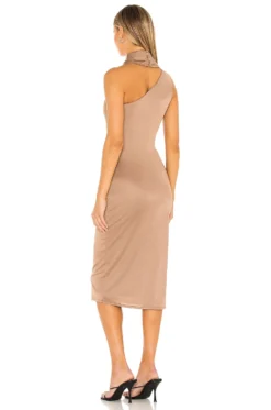 Kristiana Midi Dress Chestnut 5 Kristiana Midi Dress Chestnut -Fashion Clothing NBDR WD2513 V3