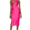 Misha Midi Dress Hot Pink