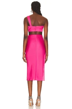 Misha Midi Dress Hot Pink -Fashion Clothing NBDR WD2947 V4