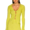 Marina Knit Cardi Marled Lime