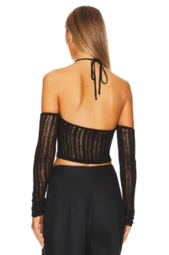 Adelaide Knit Top Black 6 Adelaide Knit Top Black -Fashion Clothing NBDR WS846 V3
