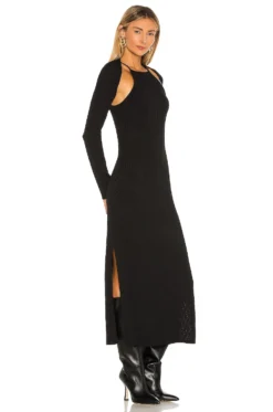 Estela Dress Black -Fashion Clothing NHOX WD282 V3
