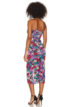 Sorin Diamond Cutout Midi Dress Cabra Print -Fashion Clothing NHOX WD413 V3