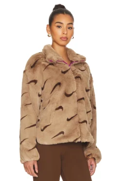 Nike NSW Jacket Dark Driftwood -Fashion Clothing NIKR WO84 V3