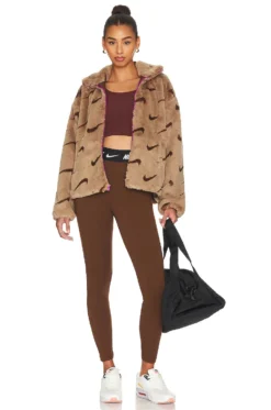 Nike NSW Jacket Dark Driftwood -Fashion Clothing NIKR WO84 V5