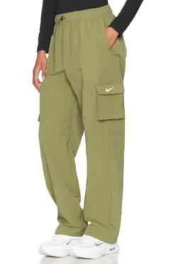 Nike NSW Essential High Rise Cargo Pant Alligator & White -Fashion Clothing NIKR WP222 V3