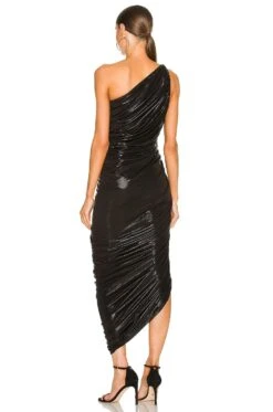 Norma Kamali Diana Gown Black 5 Norma Kamali Diana Gown Black -Fashion Clothing NKAM WD315 V3