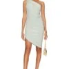 Norma Kamali Pickleball Diana Mini Dress Dried Sage