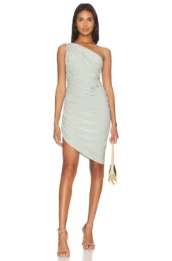 Norma Kamali Pickleball Diana Mini Dress Dried Sage