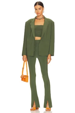 Norma Kamali CHAQUETA Celadon -Fashion Clothing NKAM WO148 V5