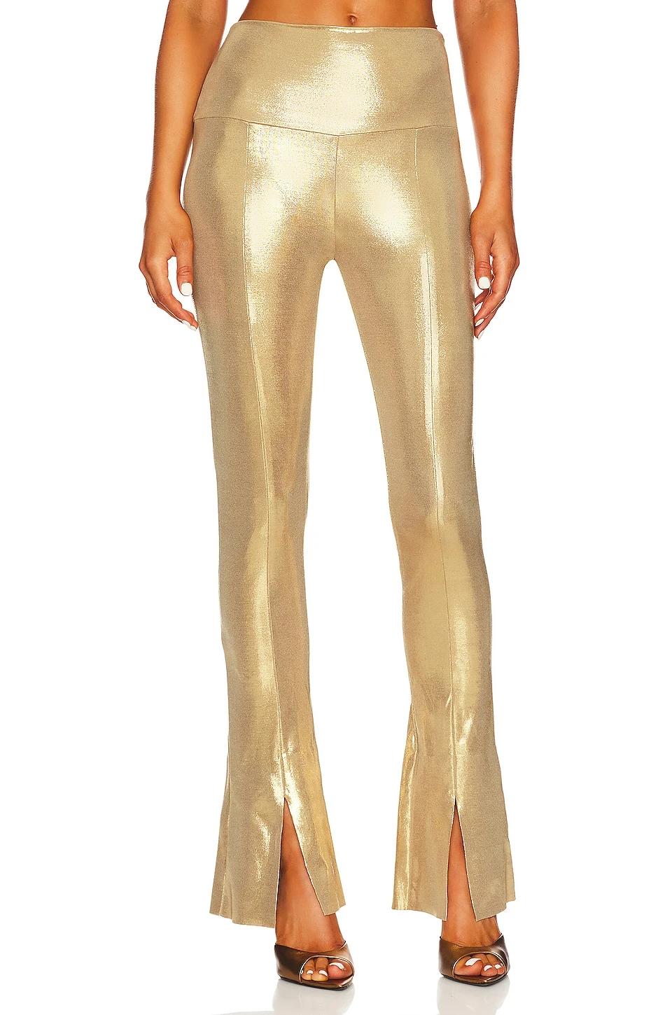 Norma Kamali Spat Legging Gold 1 Norma Kamali Spat Legging Gold