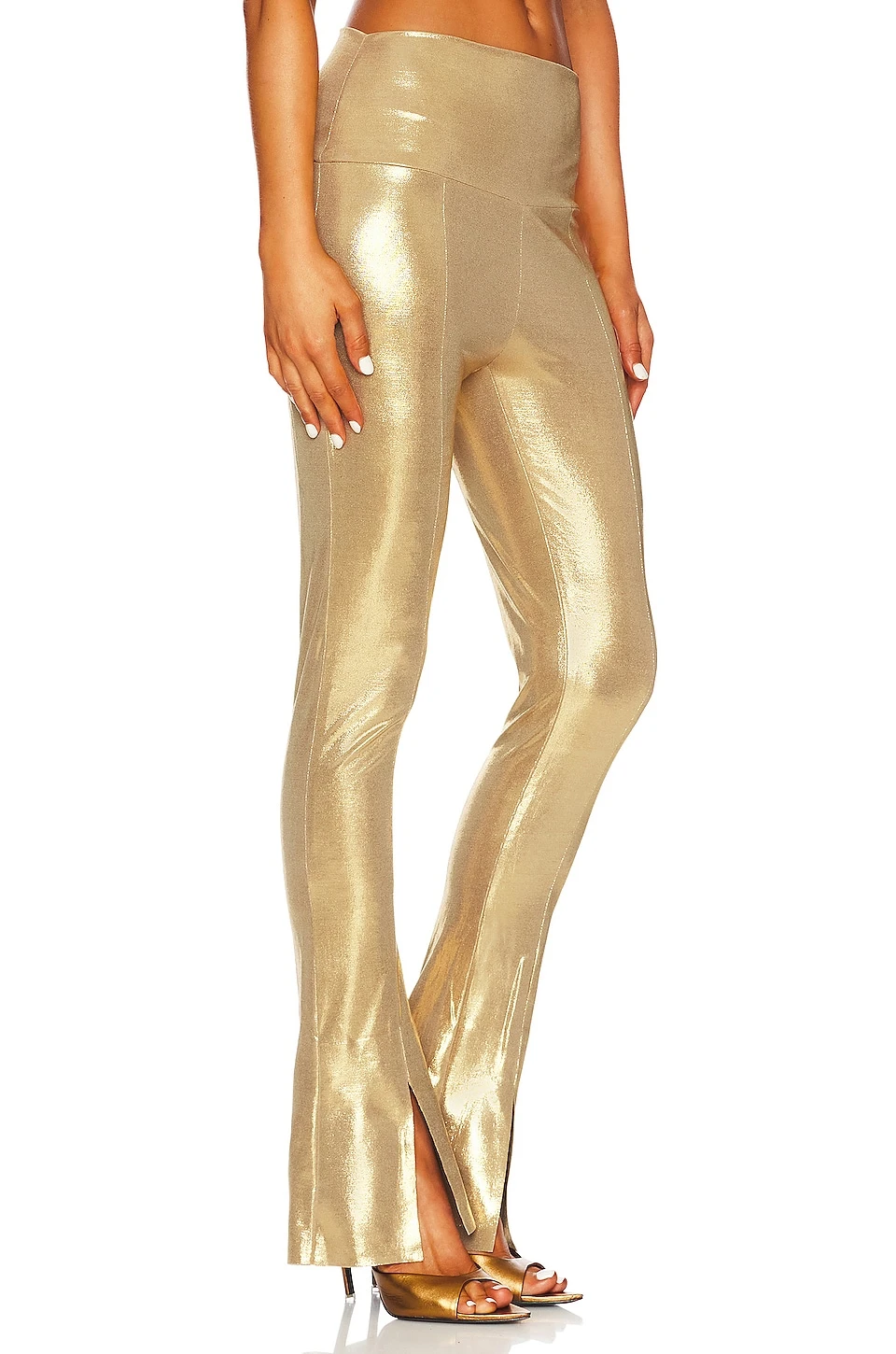 Norma Kamali Spat Legging Gold 2 Norma Kamali Spat Legging Gold - Image 2