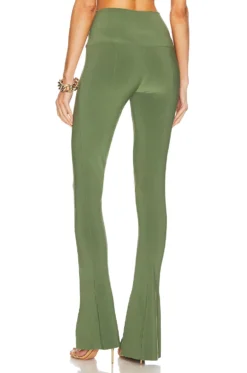 Norma Kamali Spat Legging Celadon 6 Norma Kamali Spat Legging Celadon -Fashion Clothing NKAM WP157 V3