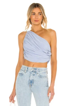 Norma Kamali X REVOLVE Diana Crop Celestial Blue