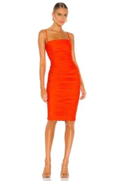 Cooper Midi Dress Tangerine