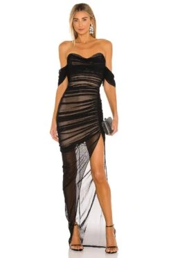 Dita Mesh Gown Black