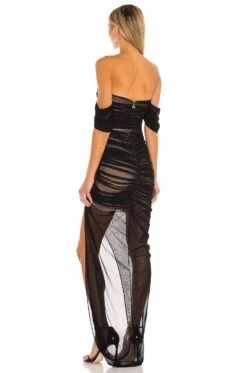 Dita Mesh Gown Black -Fashion Clothing NKIE WD444 V4