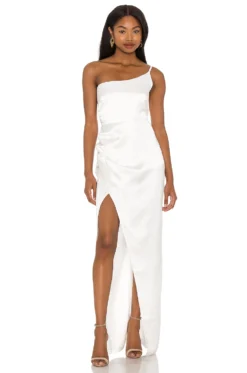 Grace One Shoulder Gown Ivory