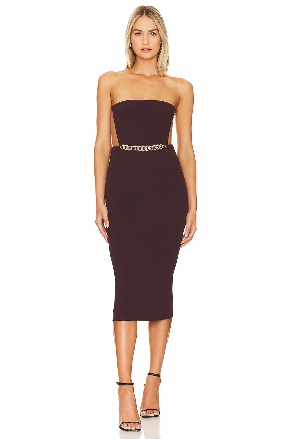 Scandal Midi Dress Chocolate 1 Scandal Midi Dress Chocolate