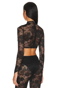 Heaven Long Sleeve Crop Black -Fashion Clothing NKIE WS82 V3