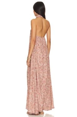 Astrid Maxi Dress Gloriosa Print Sandstone -Fashion Clothing NMAR WD55 V3