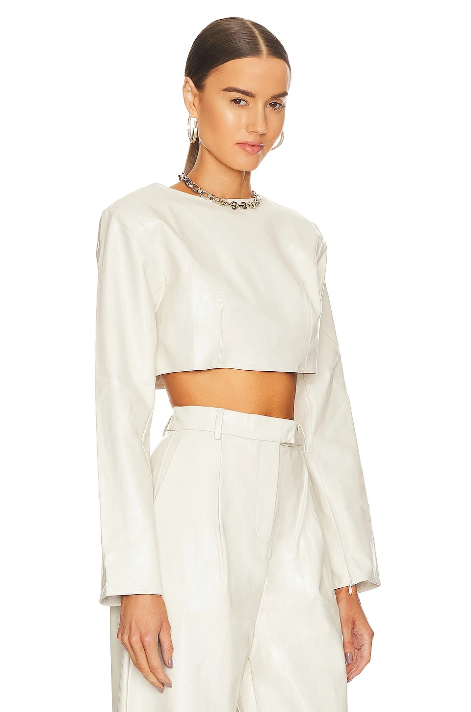 Cardiff Crop Top Off White 2 Cardiff Crop Top Off White - Image 2