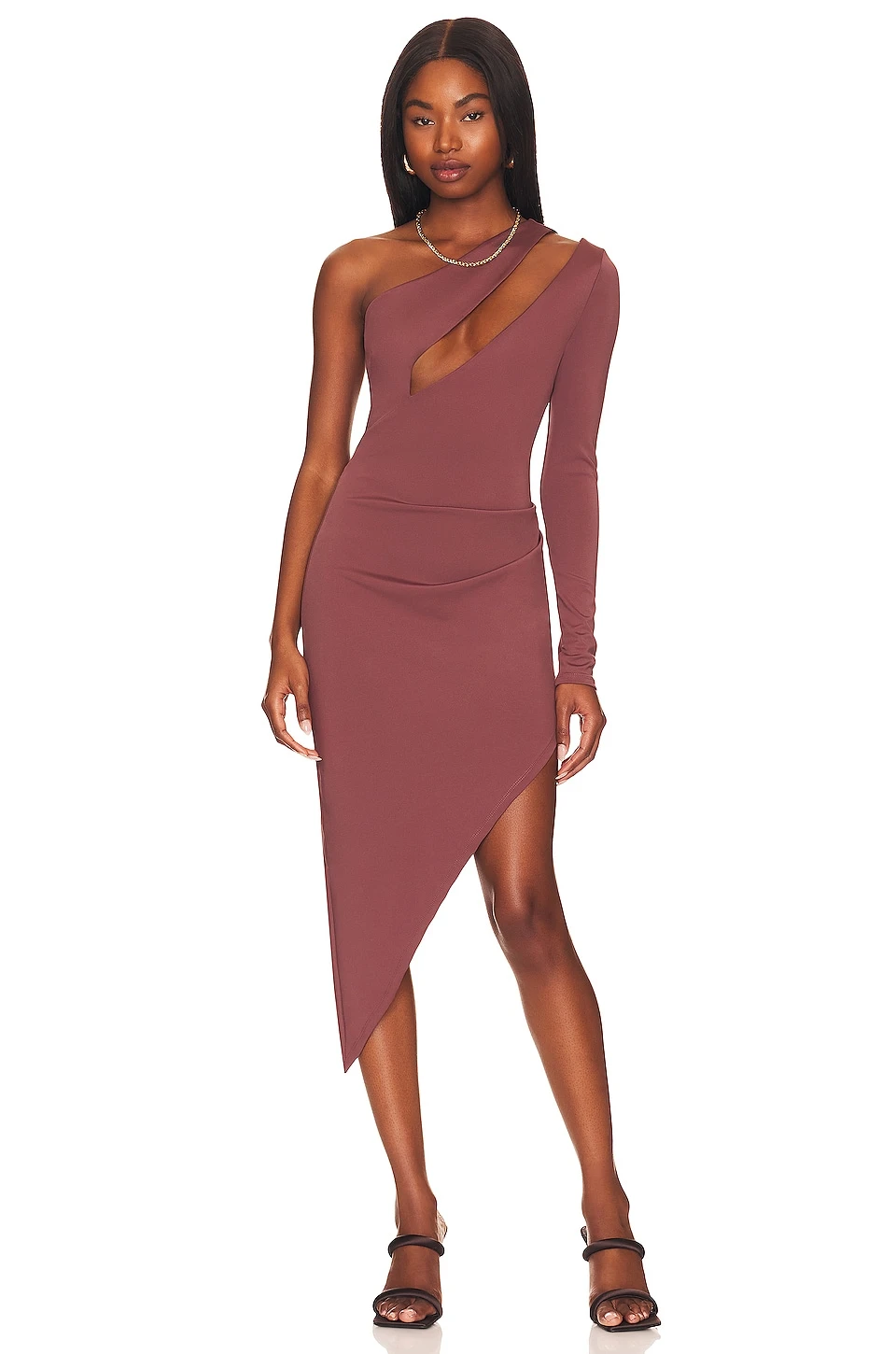 VESTIDO MIDI KARMA Mocha 1 VESTIDO MIDI KARMA Mocha