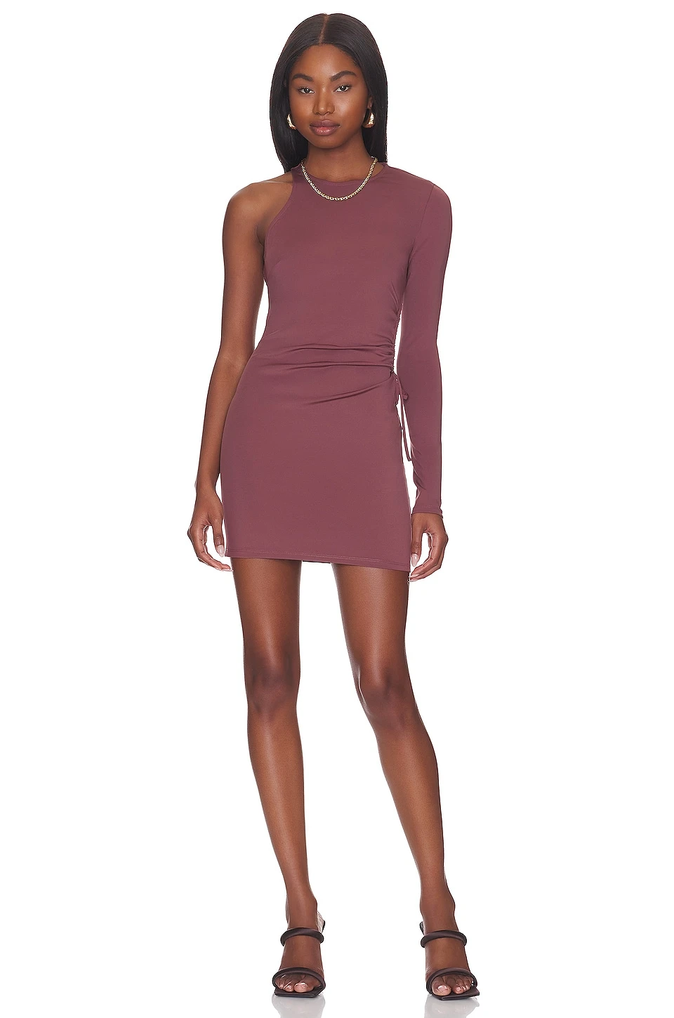 Nevada Mini Dress Mocha 2 Nevada Mini Dress Mocha - Image 2