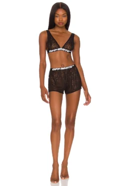 Off-White Logo Band Lace Bra Black 7 Off-White Logo Band Lace Bra Black -Fashion Clothing OFFR WI18 V4
