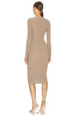 Bristol Merino Dress Fawn -Fashion Clothing ONEG WD34 V3