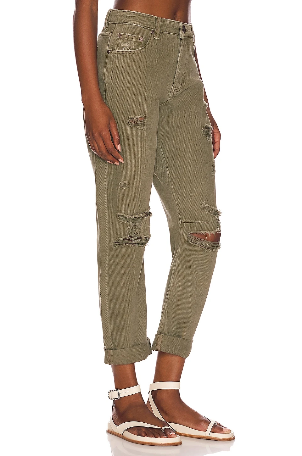 One Teaspoon Messed Up Saints Boyfriend Pant Military Khaki 2 One Teaspoon Messed Up Saints Boyfriend Pant Military Khaki - Image 2