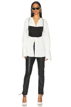 One Teaspoon Blacklight Leather Lace Up Pants Black 7 One Teaspoon Blacklight Leather Lace Up Pants Black -Fashion Clothing ONET WP37 V4