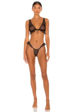 Ruffle Thong Black 7 Ruffle Thong Black -Fashion Clothing ONLY WI1069 V4