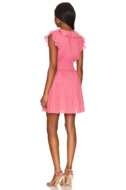 Paige Paradis Mini Dress Dusty Bubblegum -Fashion Clothing PAIG WD117 V3
