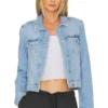 Paige Relaxed Vivienne Jacket Sonata Distressed