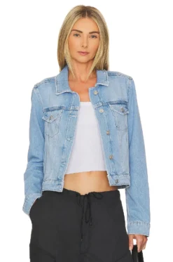 Paige Relaxed Vivienne Jacket Sonata Distressed